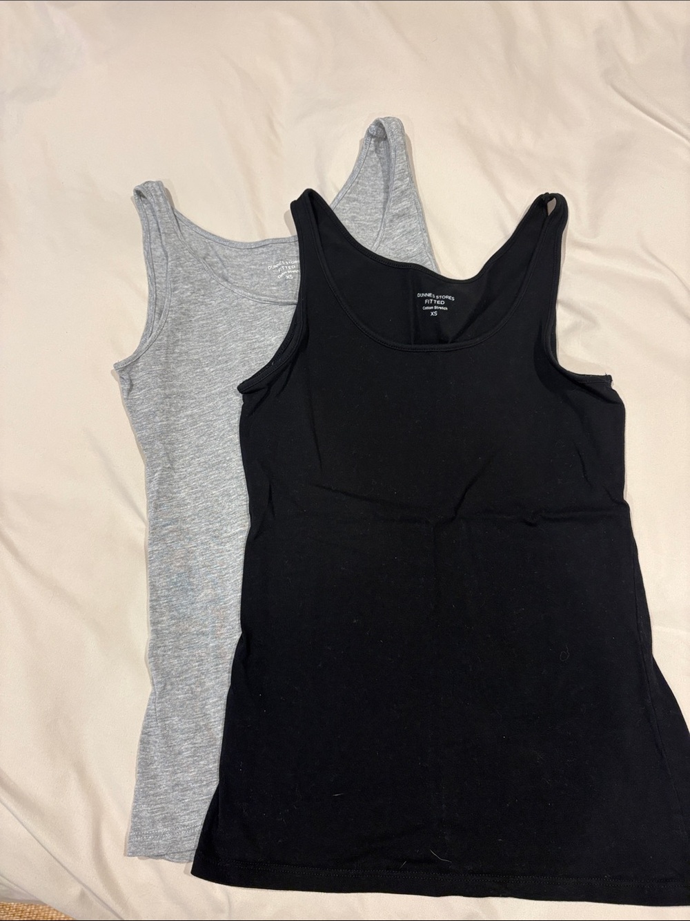 Classic Scoop Tank Top - Black & Light Gray - Pack
